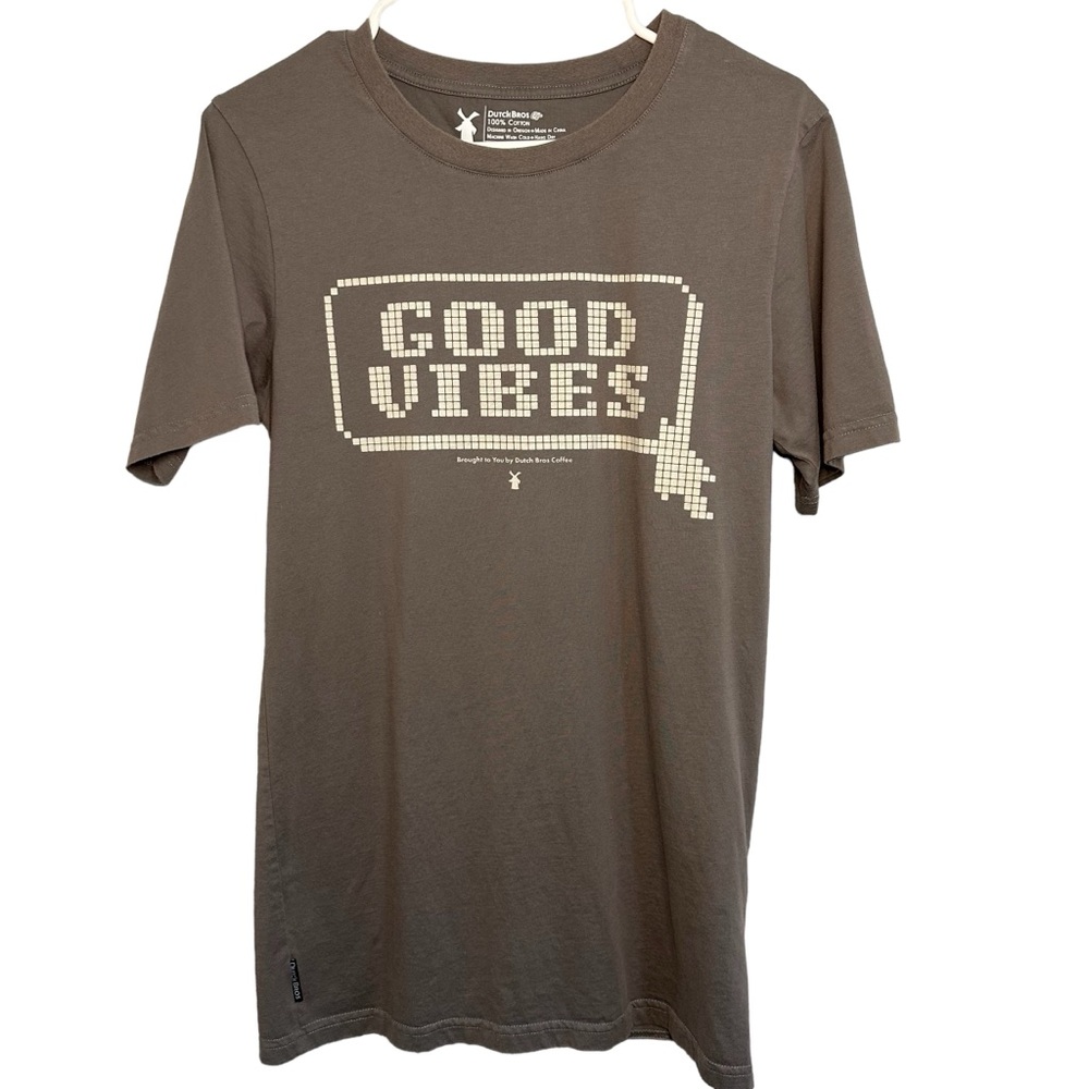 Dutch Bros SMALL+MEDIUM+XXL Good Vibes T Grey/Taupe Color Brand New 1992 DB 2X